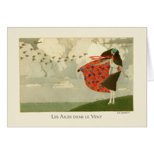 Marty Vintage Art Deco Fashion Wings in the Wind