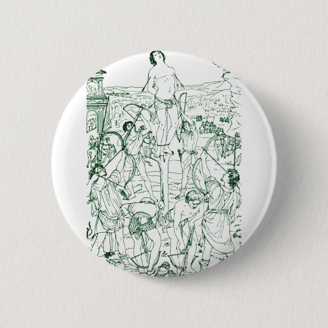 Martyrdom of Saint Sebastian  2 Inch Round Button (Front)