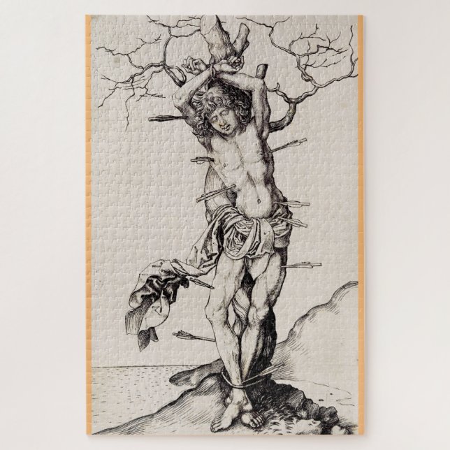 Martyrdom of Saint Sebastian by Martin Schongauer Jigsaw Puzzle (Vertical)
