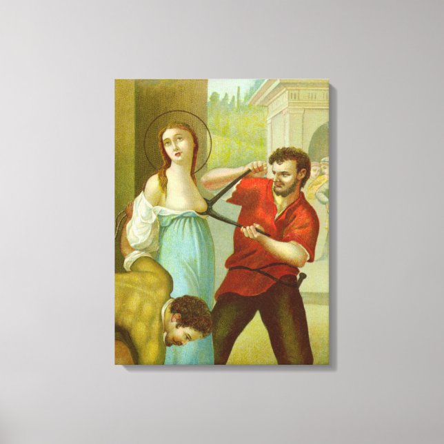 Martyrdom of St. Agatha (M 003) Canvas Print (Front)