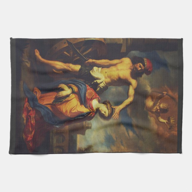 Martyrdom of St. Catherine Sacred Fine Art Collect Kitchen Towel (Horizontal)