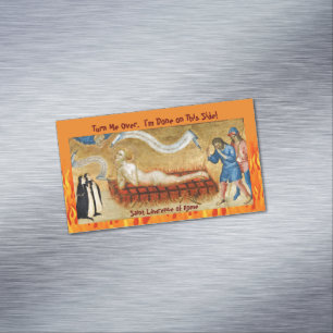 Martyrdom of St. Lawrence, with Two Nuns (M 022) Magnetic Business Card