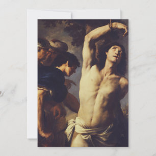 Martyrdom of St Sebastian by Andrea Vaccaro Invitation