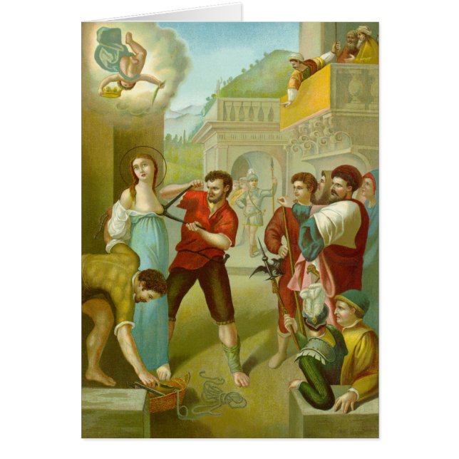 Martyre de St. Agatha (M 03) Carte de voeux vierge (Devant)
