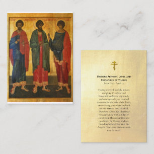 Martyrs Anthony John Eustathius Prayer Card       