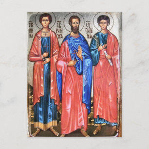 Martyrs Innas, Pinnas, and Rimmas Icon Postcard