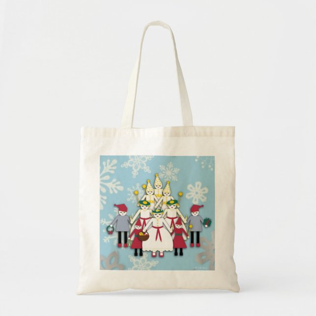 Martzkin St. Lucia Day Canvas Tote Bag (Front)