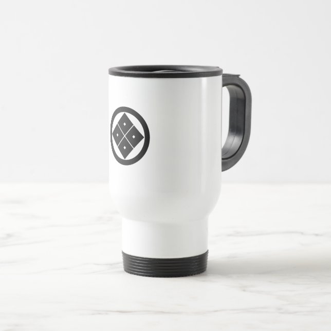 Maru ni Sumitate Yotsume Travel Mug (Front Right)