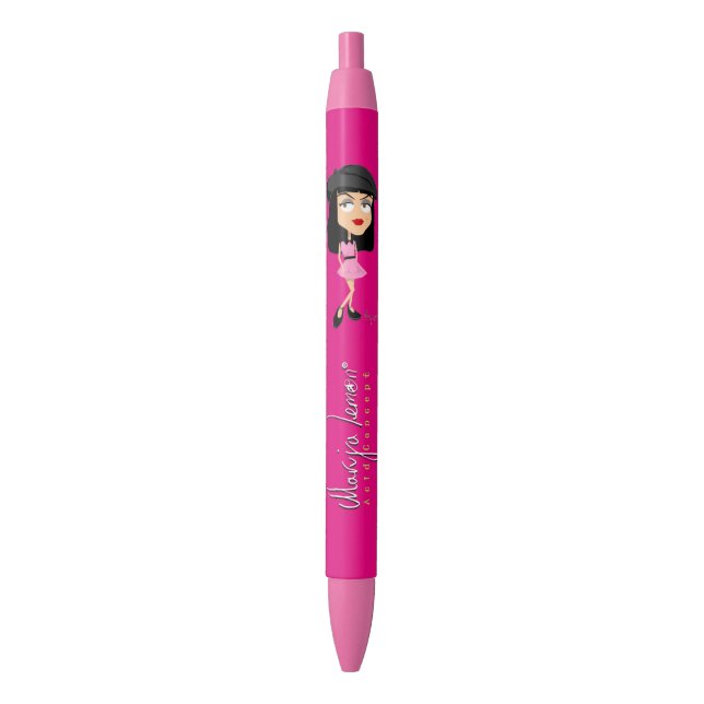 Marujita Lemon Blue Ink Pen (Front Vertical)