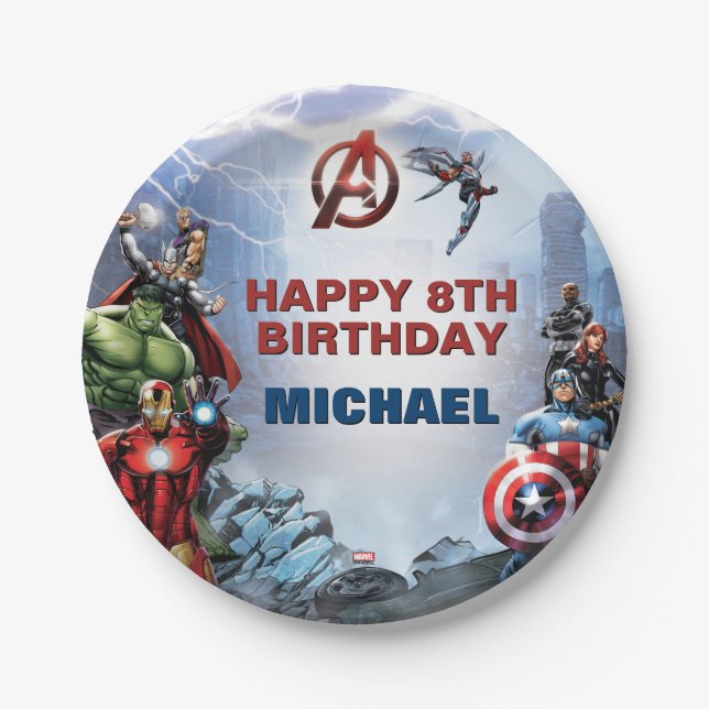 Marvel | Avengers - Birthday Paper Plate (Front)