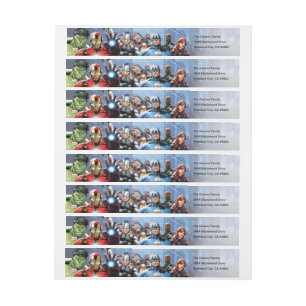 Marvel   Avengers - Birthday Wrap Around Label