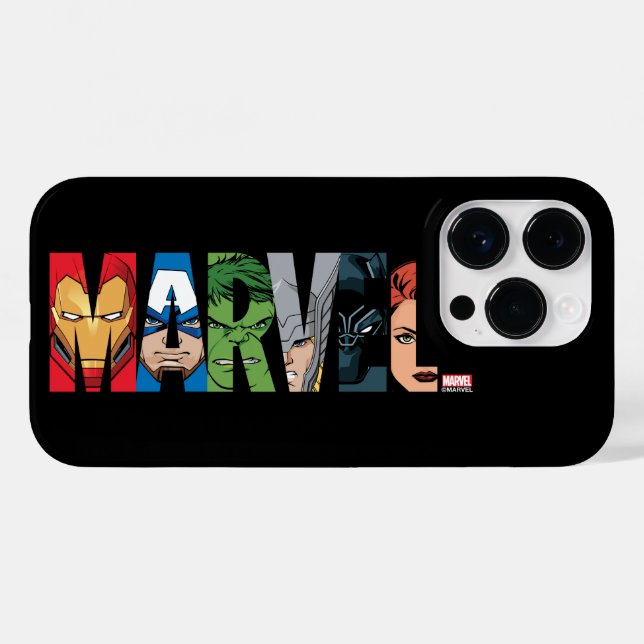 Marvel Avengers Face Letter Logo Case-Mate iPhone Case (Back (Horizontal))