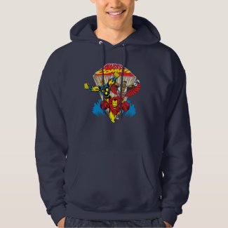 Marvel Comics Flying Super Heroes Hoodie