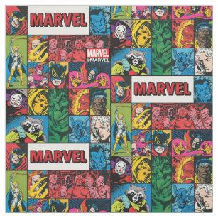 Marvel Comics Hero Collage Fabric