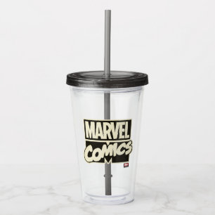Marvel Comics Pages Pattern Acrylic Tumbler