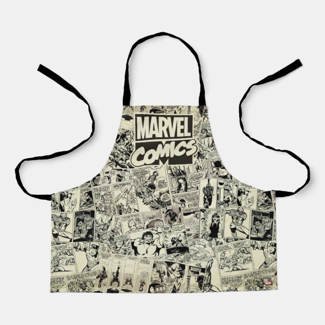 Marvel Comics Pages Pattern Apron (Front)