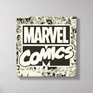 Marvel Comics Pages Pattern Canvas Print