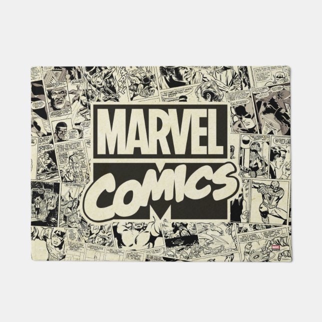 Marvel Comics Pages Pattern Doormat (Front)