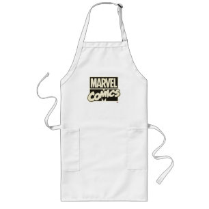 Marvel Comics Pages Pattern Long Apron