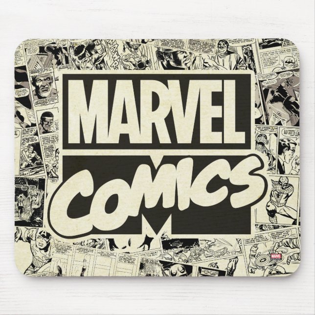 Marvel Comics Pages Pattern Mouse Pad (Front)