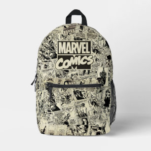 Marvel Comics Pages Pattern Printed Backpack