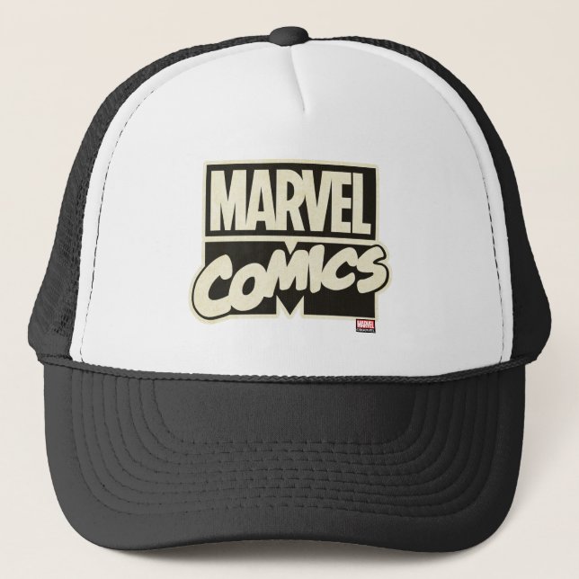 Marvel Comics Pages Pattern Trucker Hat (Front)