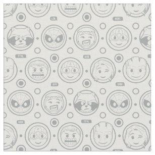 Marvel Emoji Characters Outline Pattern Fabric
