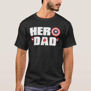 Marvel Father s Day Captain America Shield Hero Da T-Shirt