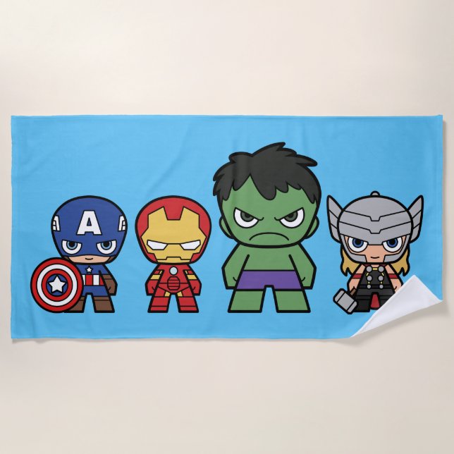 Marvel Go! Avengers Group Beach Towel (Front)