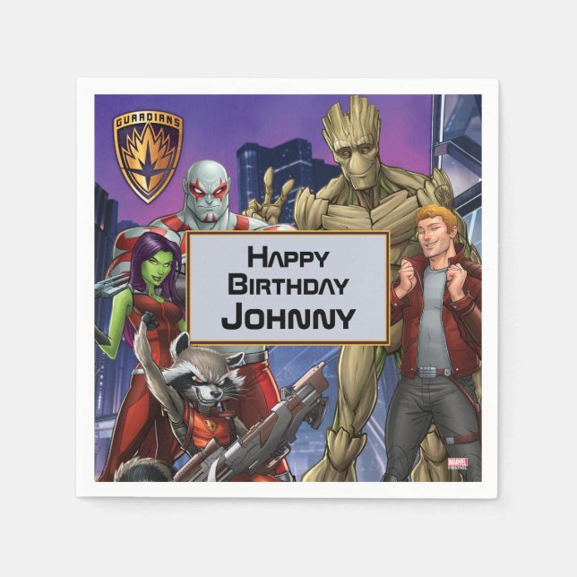 Marvel | Guardians of the Galaxy - Birthday Napkin (Front)
