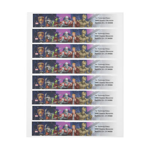 Marvel   Guardians of the Galaxy - Birthday Wrap Around Label