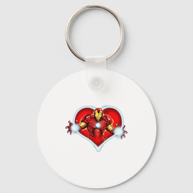 Marvel Iron Man Heart Blaster Glow Valentine Graph Keychain (Front)