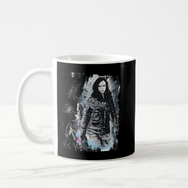 Marvel Jessica Jones Sketch Raglan Baseball Tee Coffee Mug (Left)