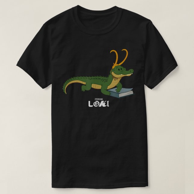 Marvel Loki Alligator Loki Variant Book Reader  T-Shirt (Design Front)