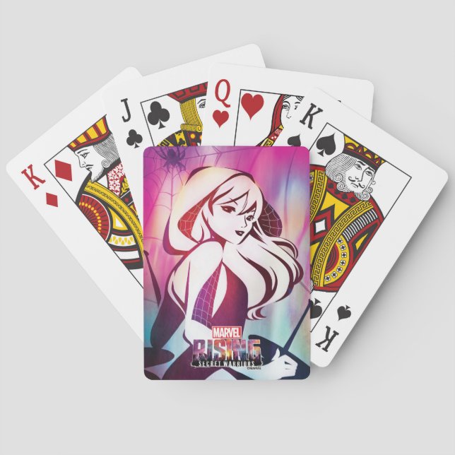 Marvel Rising | Ghost-Spider Stylized Graphic Playing Cards (Back)