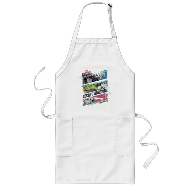 Marvel Rising | Secret Warriors Panel Art Long Apron (Front)