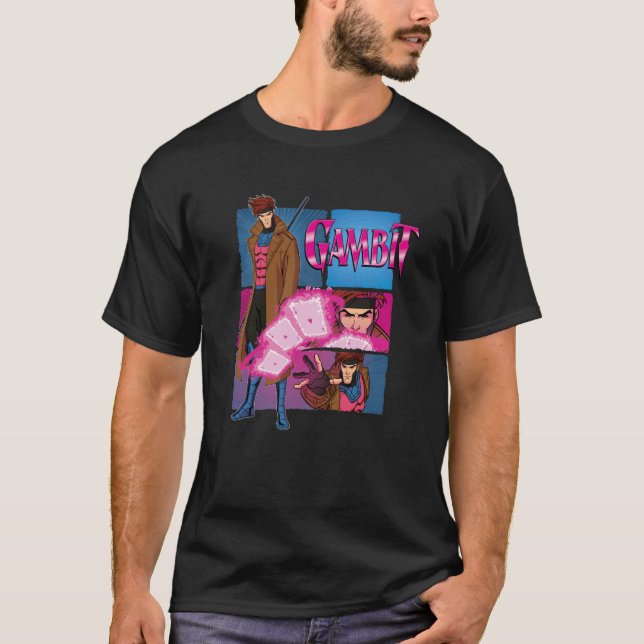 Marvel Studios X-Men u201997 Gambit Card Throw Act T-Shirt (Front)