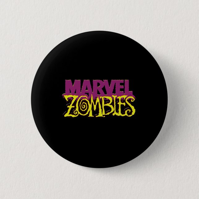 Marvel Zombies Official Colour Logo Halloween  2 Inch Round Button (Front)