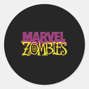Marvel Zombies Official Colour Logo Halloween  Classic Round Sticker