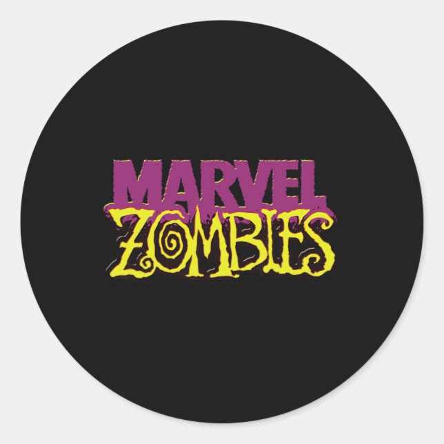 Marvel Zombies Official Colour Logo Halloween  Classic Round Sticker (Front)