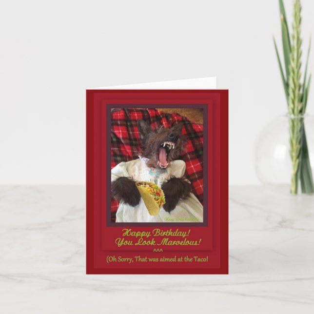 Marvellous Birthday Taco Card (Front)