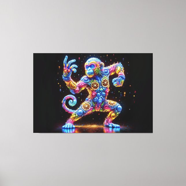 Marvellous Monkey Style Canvas Print (Front)