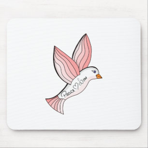 Marvellous Peace and Love Dove Mouse Pad