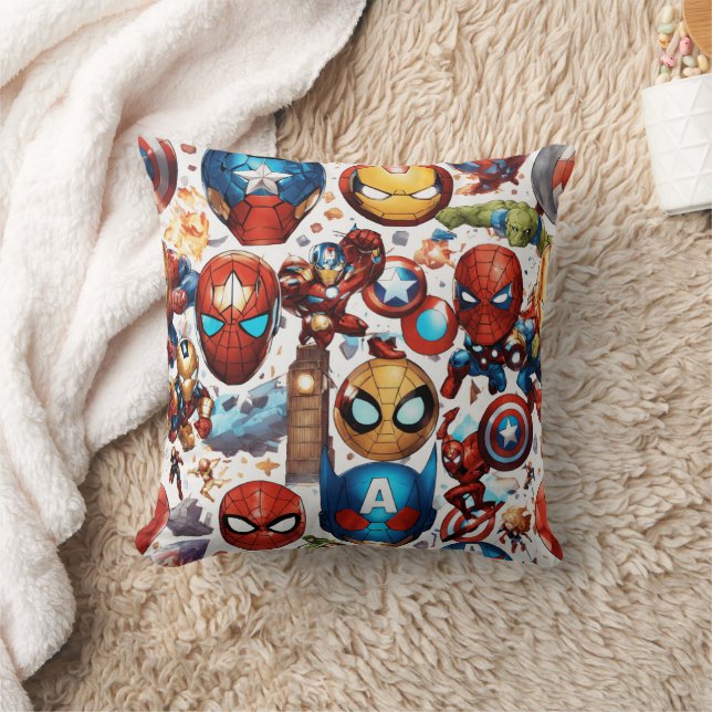 "Marvellous Seamless White Background: Where Heroe Throw Pillow (Blanket)