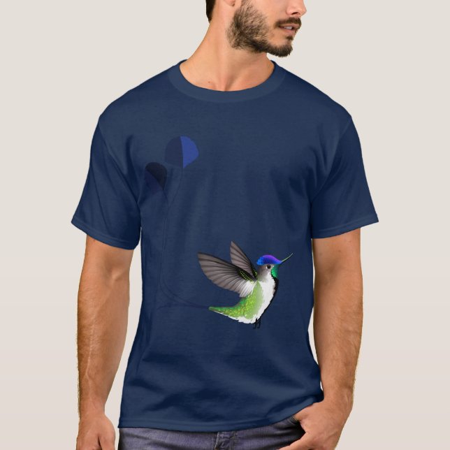 Marvellous Spatuletail Hummingbird retro funny T-Shirt (Front)