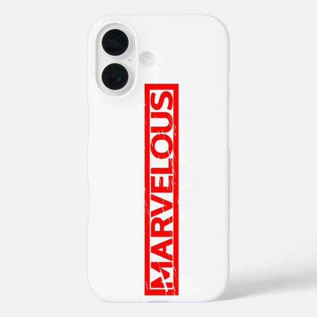 Marvellous Stamp Case-Mate iPhone Case (Back)