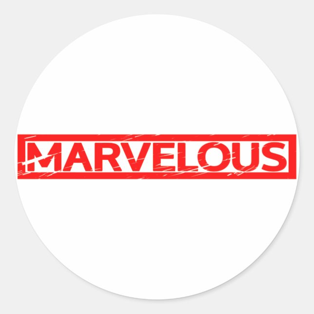 Marvellous Stamp Classic Round Sticker (Front)