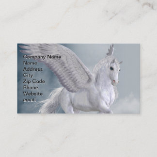 Marvellous White Pegasus Business Card