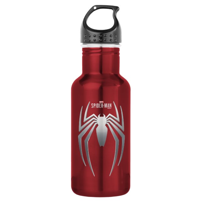 Marvel's Spider-Man | Metal Spider Emblem 532 Ml Water Bottle (Front)