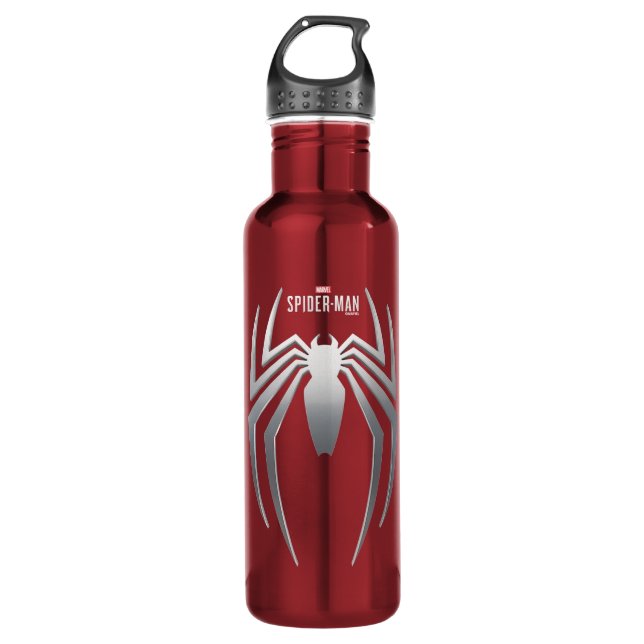 Marvel's Spider-Man | Metal Spider Emblem 710 Ml Water Bottle (Front)